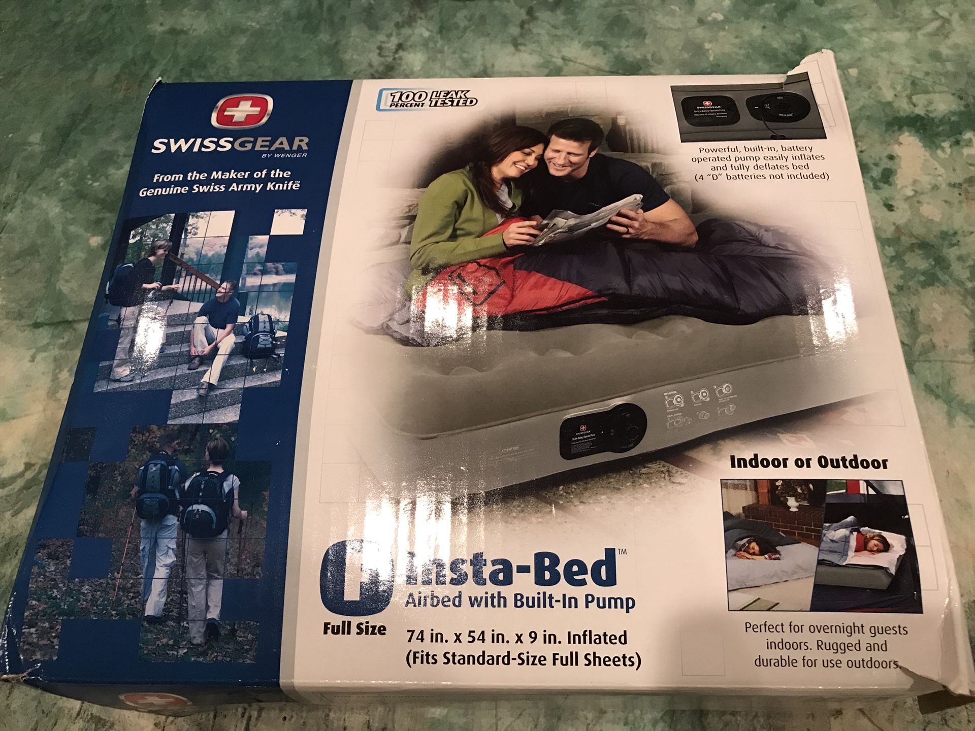 Full size portable camping air bed