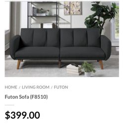 Black Futon Sofa 
