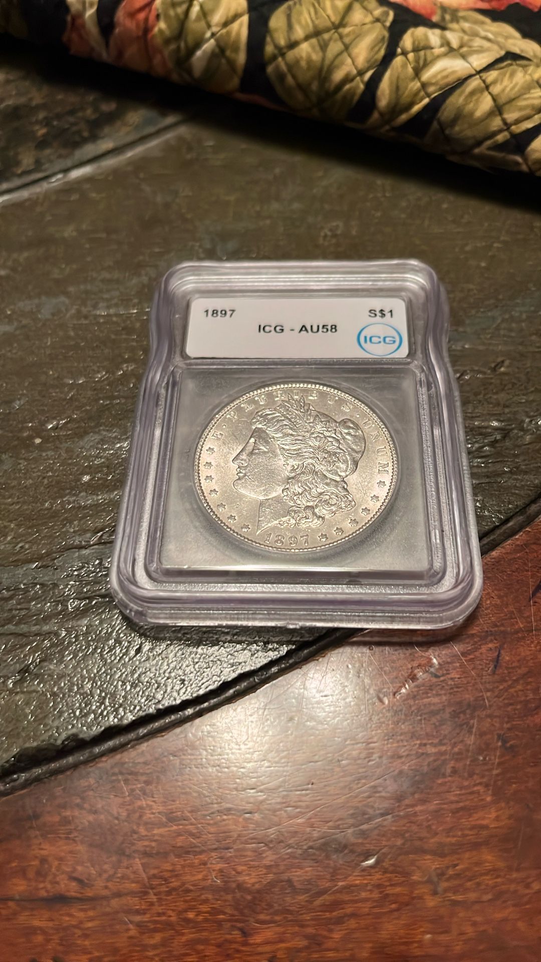 1897 Morgan Silver Dollar Graded AU58 UNC