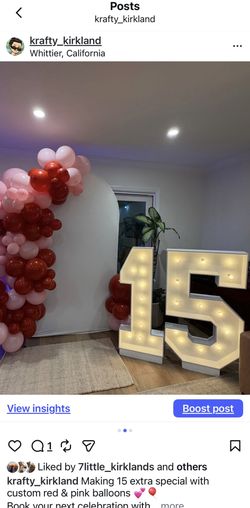 Pink & Red 15th Set Up