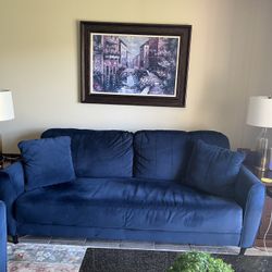 Blue Sofa And Loveseat