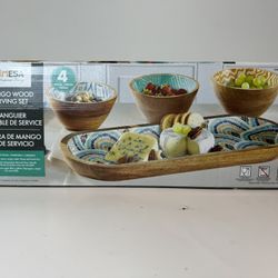 Bowls & Tray 4-piece Set