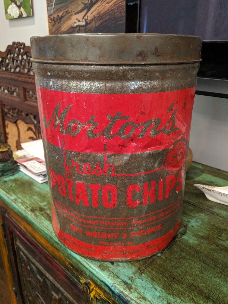 Morton's Potato Chip Can