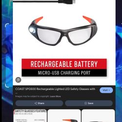 Safety Glasses with Light