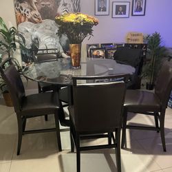 High Top Dining Room Table With Chairs 5 