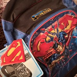 Superman Backpack NEW + Wallet
