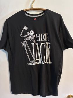 1311. Used Disney Parks Hanes Nightmare Before Christmas Her Jack Graphic Tee Size XL  $10.00