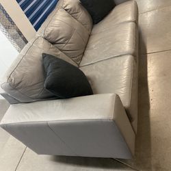Comfortable Leather Couch (free delivery)