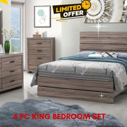 4 PC QUEEN BEDROOM SET