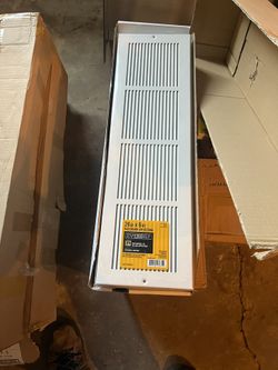 24 X 6 Inch Baseboard Return Air Vent White 