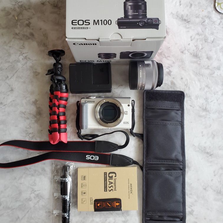 Canon M100 Bundle With Ef -eos Adapter 