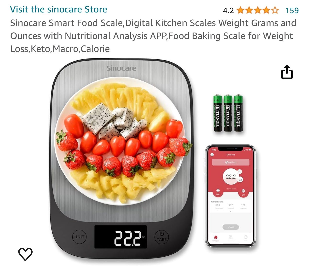 Brand New. Never Opened. Sinocare Digital Scale
