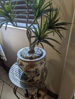 Vase with Artificial Plant