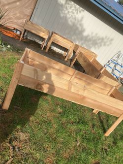 Raised Cedar Garden Box Planters. 