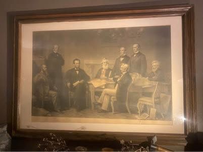 Est 1866 Engraving of Lincolns Reading Of Emancipation Proclamation by AH Ritchie.Pricing negotiable