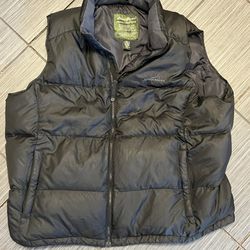 Eddie Bauer Men's XXL Sleeveless Premium Goosedown Black Winter Puffer Vest 2XL