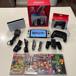 Nintendo Switch Oled Bundle And Games 