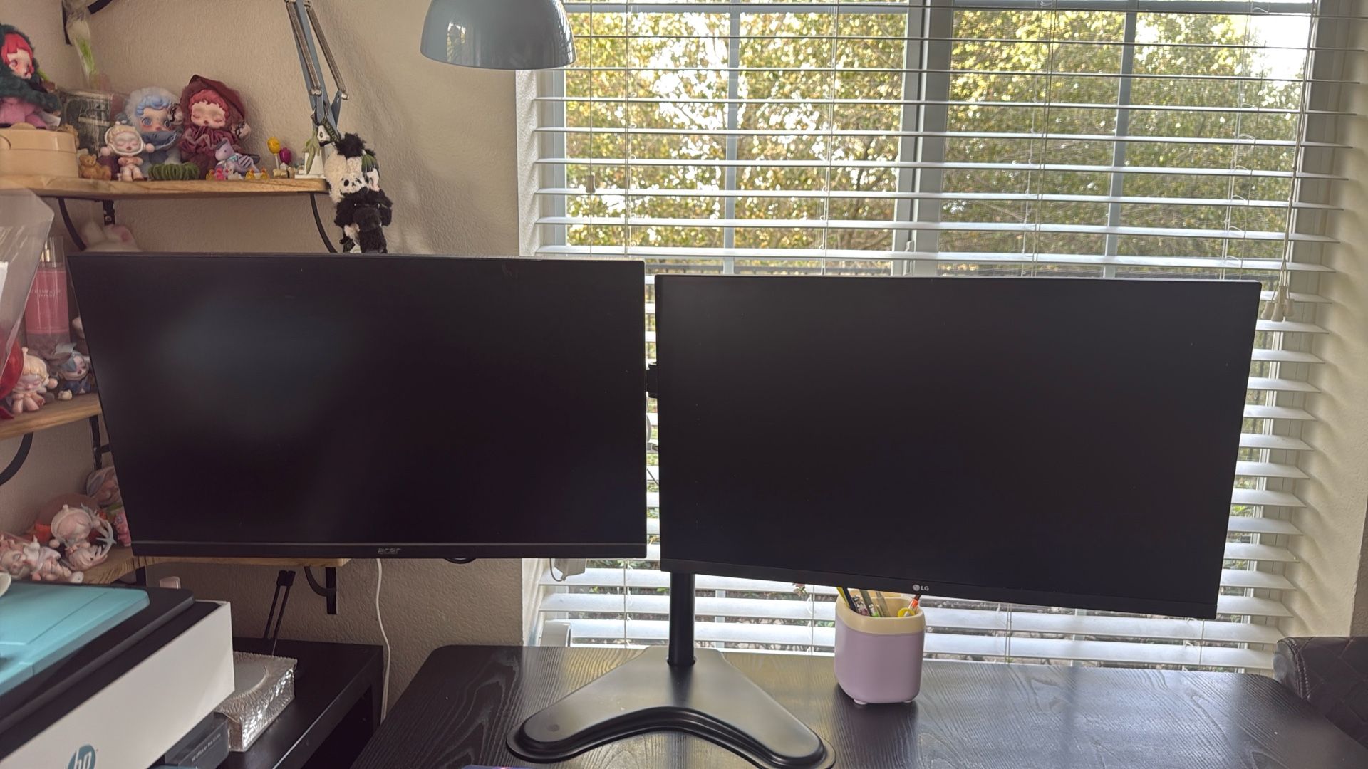 Acer And LG Monitors With Stand