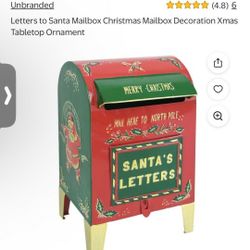 Letters to Santa Mailbox Christmas Mailbox Decoration Xmas Tabletop Ornament