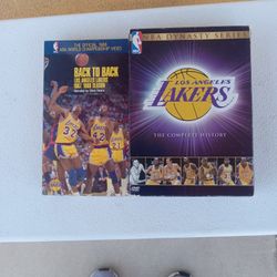 LAKERS. LOT Of 2.   Los Angeles Lakers DVD's the Complete History 5 Disc Special/ VHS  BACK TO BACK 1987, 1988 SEASON! $40.   FIRM 