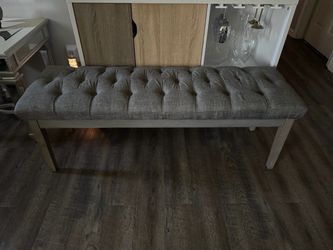 Gray bench