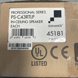 Pair Sonance Pro PS C43RTL In Ceiling White  
