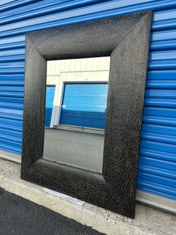 Wood Framed Mirror , Contemporary Balinese Inspired
