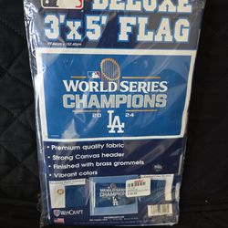 Dodgers World Series Champions Flag