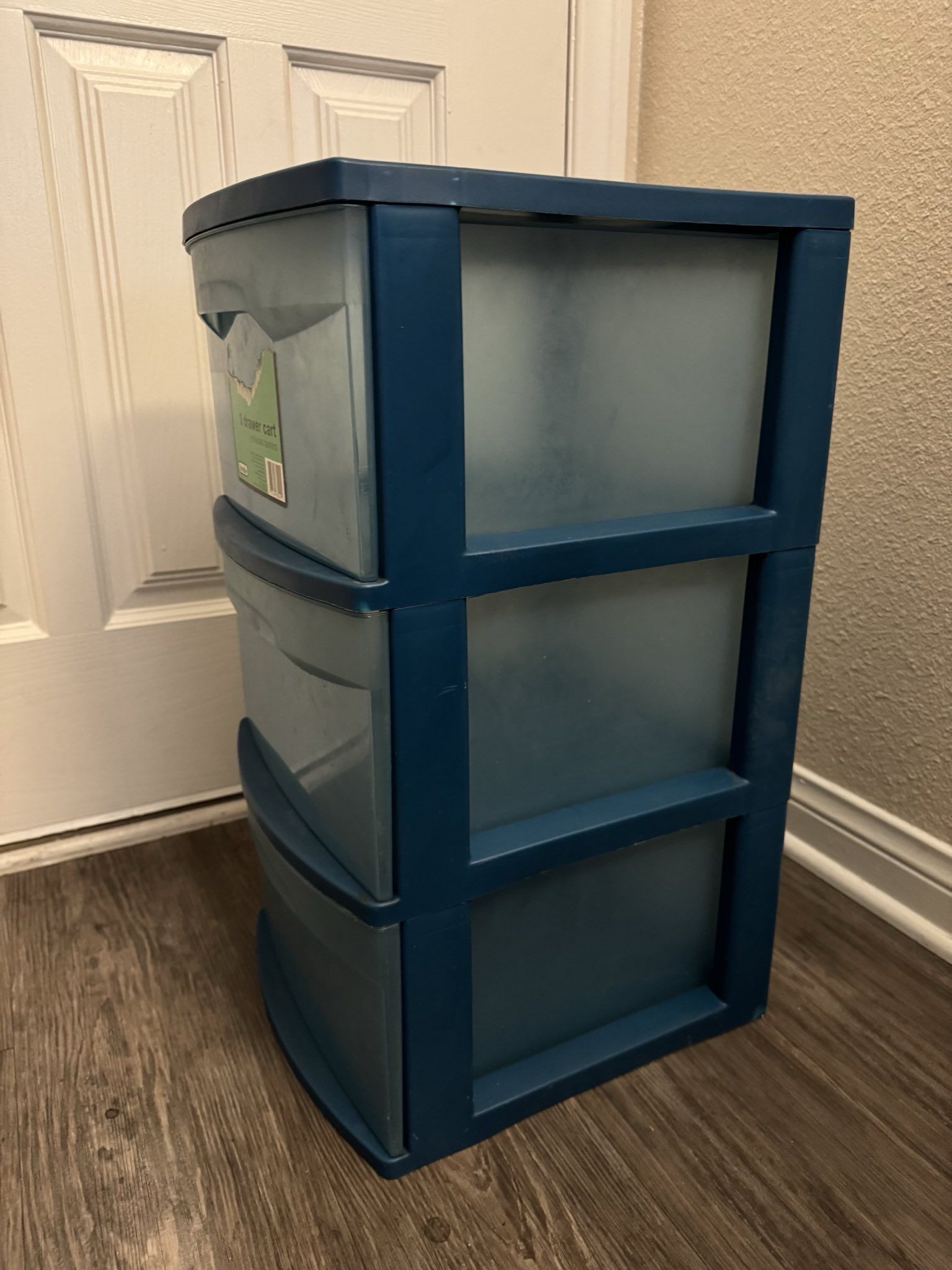 Sterilite 3-Drawer Blue Plastic Storage