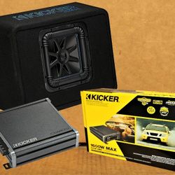 Kicker L7 Solo-Baric 10" Dual Voice Coil Subwoofer Ported Box 1200 Watts Mono Amplifier Package 🚨 Payment Options Available 🚨 No Credit Needed 🚨 