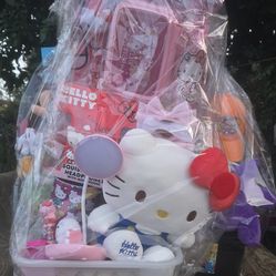 Hello kitty easter basket