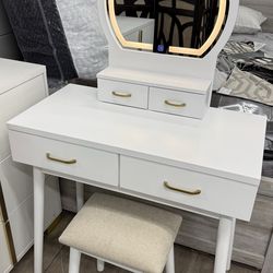 White Vanity Set