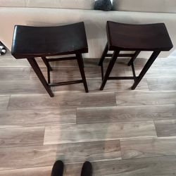 4 Cherry Wood Stools - FREE