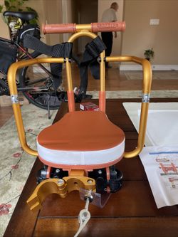 Kids Bike Seat, New Aluminum Alloy Child Bike Seat, Portable Foldable Frontmount