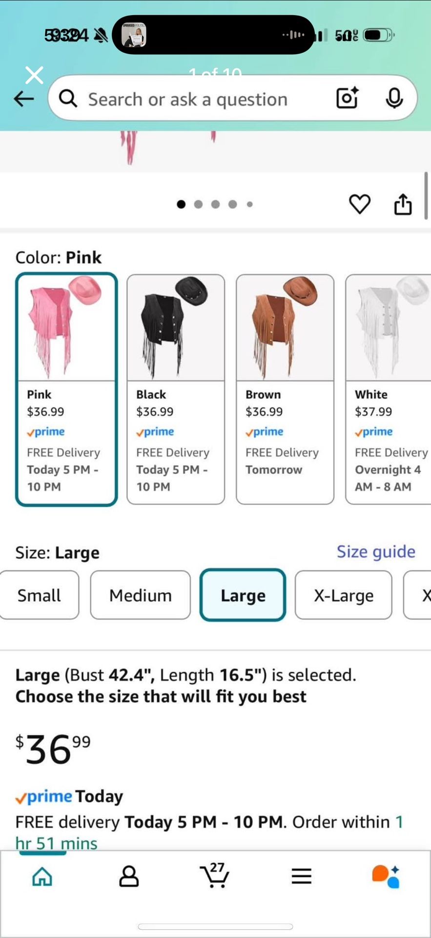 Halloween Pink Western Cowgirl Costume