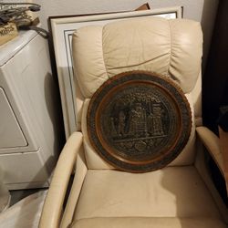 Iranian Plaque Vintage Over 60 Years Old 19 Inches