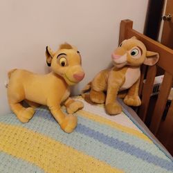 2002 Simba and Nala Lion king Plush