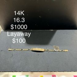 14K Gold ID Bracelet For Baby’s 