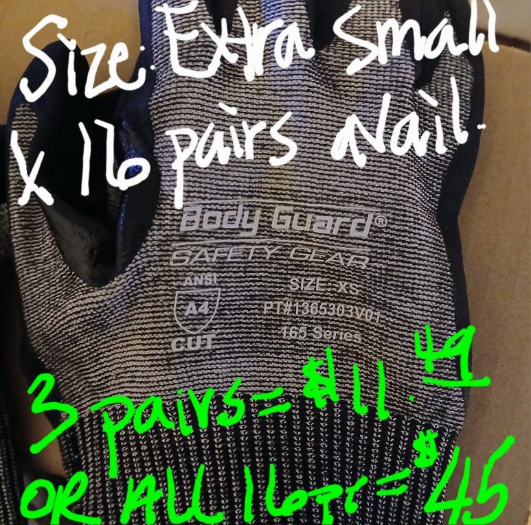 A4 Cut Resistant Breathable / Tactical Nitrile Foam Coated Safety Gloves: size XS