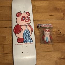 StrangeLove Red Panda Figure Valentines Toy And Skateboard Deck 8.25 LIMITED