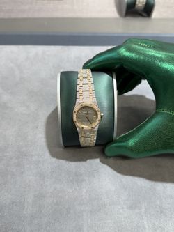 AP Royal oak ladies 26mm two tone Bustdown watch