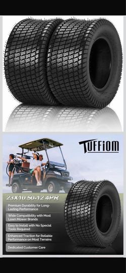 Set of 4 TUFFIOM Tires 23x10.50-12 4PR – Brand New