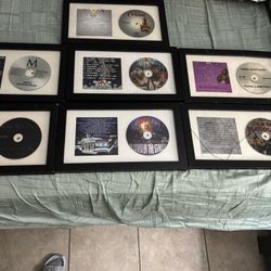 Framed Hip Hop Rappers CDs- Frames And Cds 