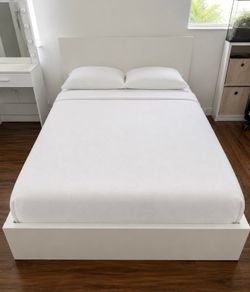 Full size bed and vanity