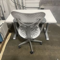 J Star Motion 46/48” Standing Desk! Electric Height Adjustable Table! We Also Have Task Chair And Mobile File Cabs Available!