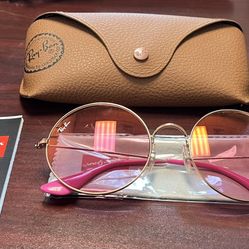 Pink Retro Oval Ray Ban Sunglasses 