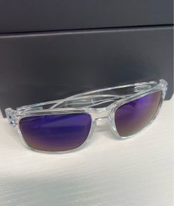 Oakley Sunglasses Clear Frame Purple Mirror Lens