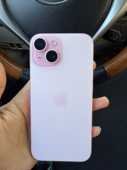 Unlocked pink iPhone 15