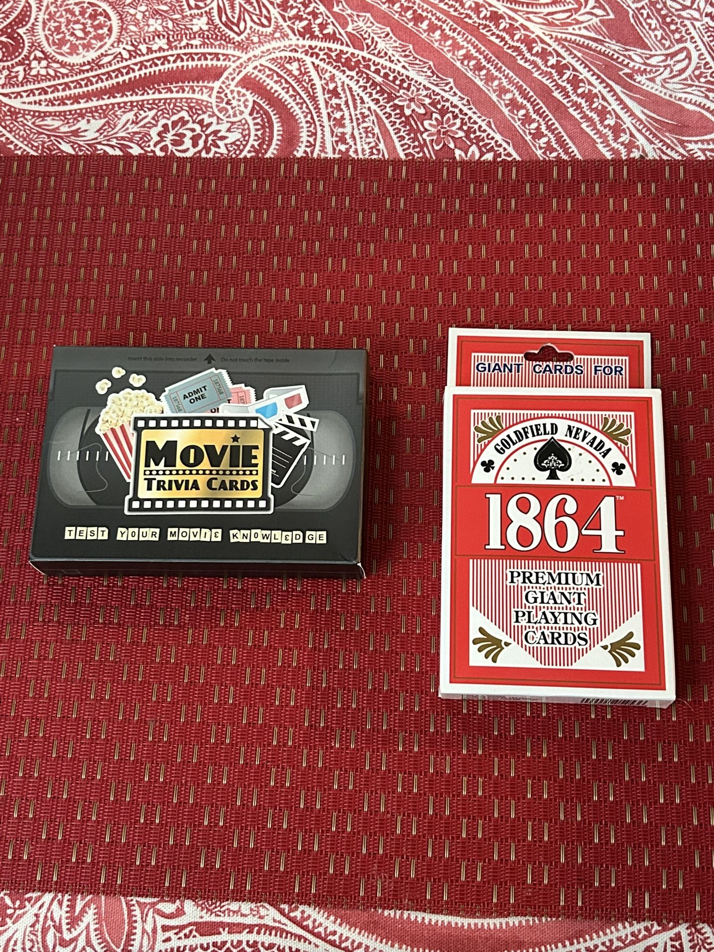 Movie Trivia Cards And Giant Playing Cards