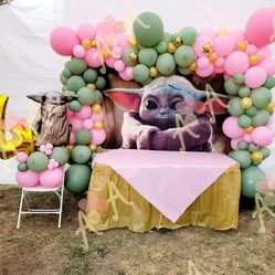 Baby Joda Balloons Birthday Decorations 